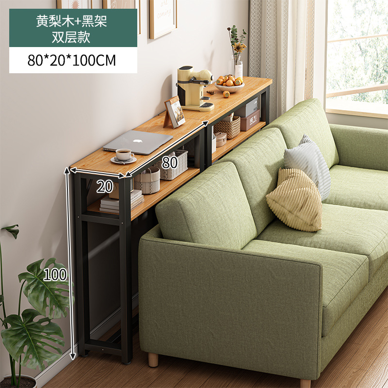 Estante trasero del sofá de la sala de estar Estante de almacenamiento multicapa de piso a techo Estante de almacenamiento de tiras largas contra la pared Estante de almacenamiento al final de la cama del dormitorio El borde de la cama es estrecho