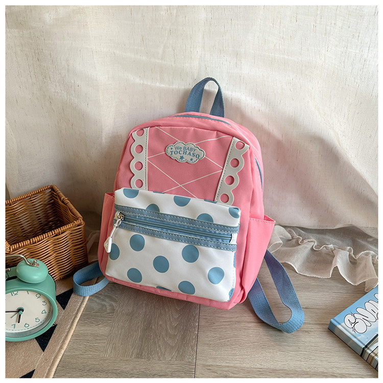 Waterproof Anti-theft Polka Dots Lace School Kids Backpack display picture 24