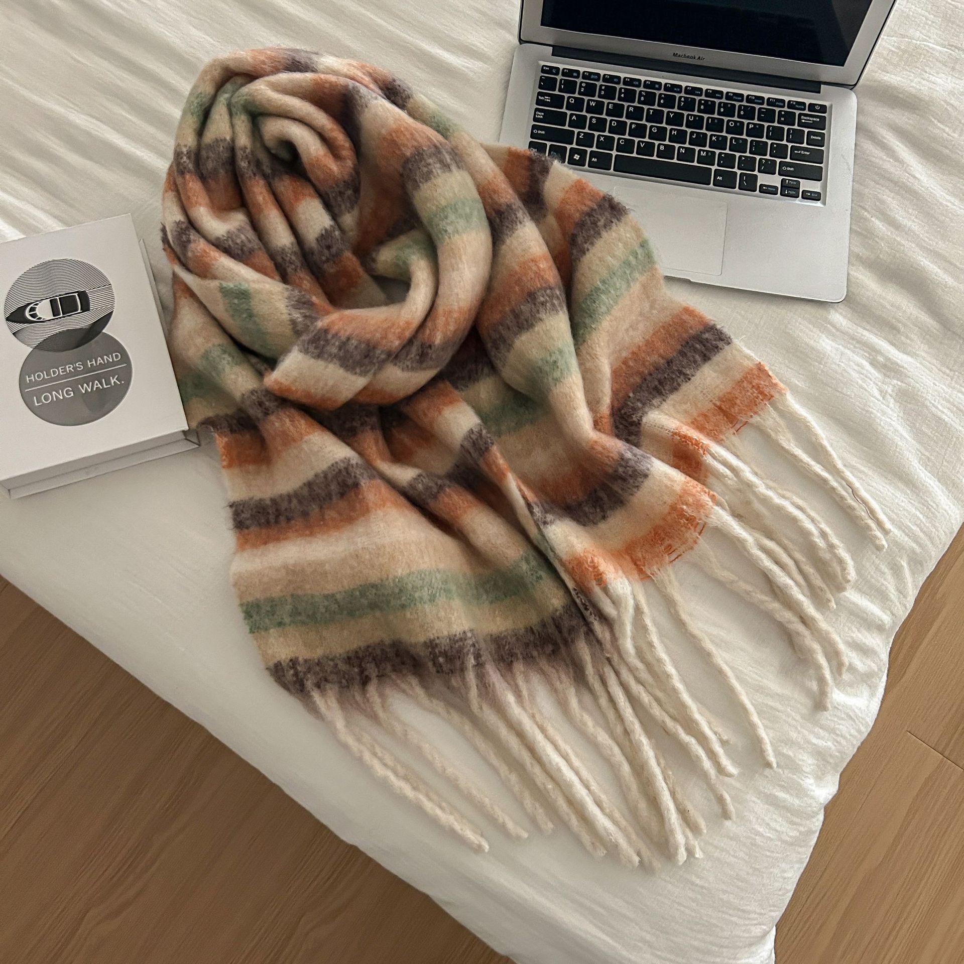 스트라이프 레트로 밀크티 오렌지