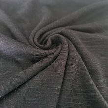 定制全涤竹节汗布 柔软棉感仿棉针织全涤纶竹节单面汗布