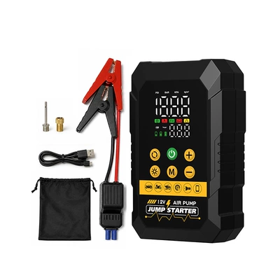Oem Car Emergency Jump Starter, High-Power Car Air Pump, Jump Starter and Air Pump Combo (Hava nasosu) - black-electric-air-pump