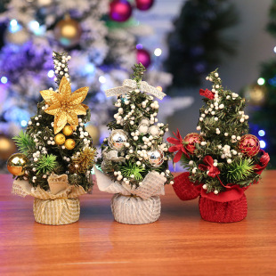 Christmas Decorations 20cm Mini Small Christmas Tree Mall Window Desktop Ornaments Small Gifts Christmas Tree