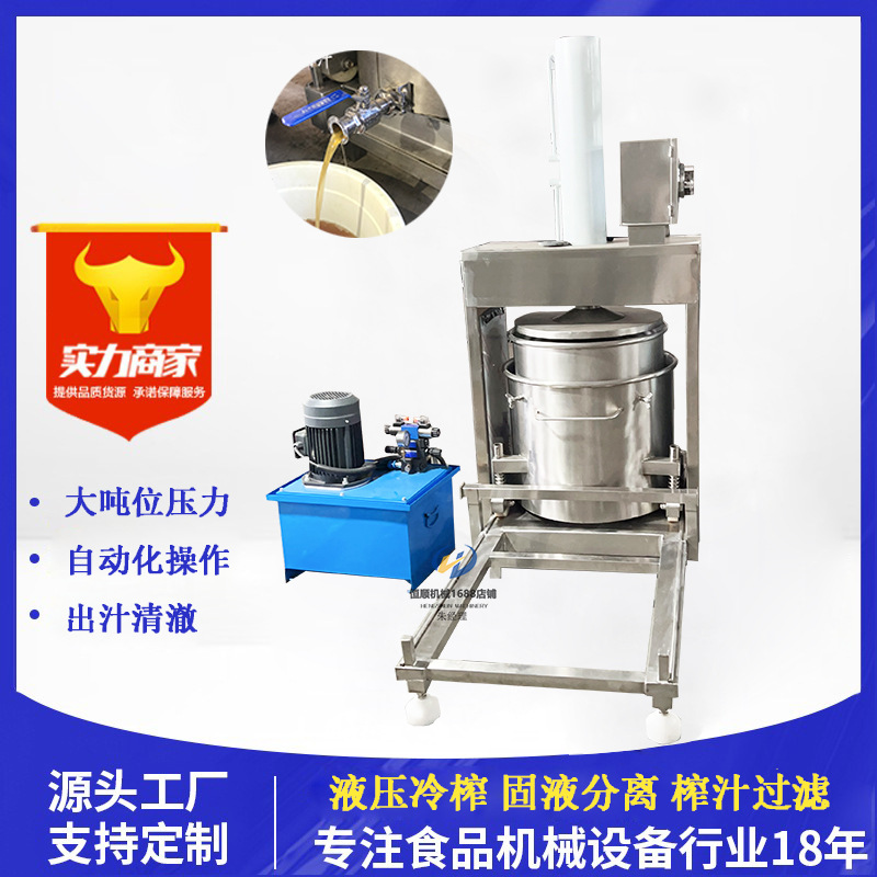 新疆喀什软籽石榴压榨榨汁机 自动过滤大吨位商用柠檬榨汁压榨机
