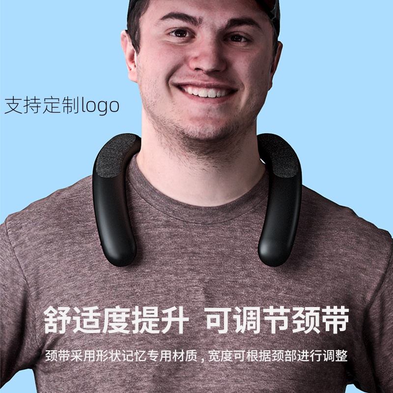 Nuevo altavoz Bluetooth transfronterizo que cuelga de cuello para usar tela al aire libre bajo pesado alrededor del cuello de sonido Bluetooth
