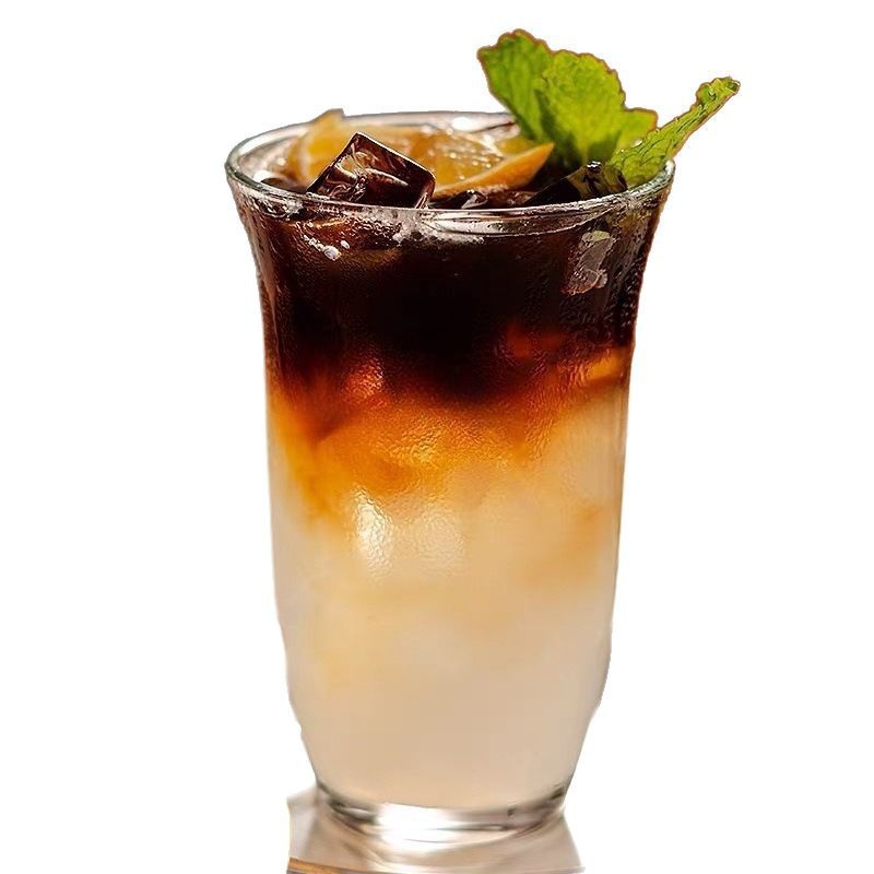 Taza de café con leche americana de hielo Taza de vidrio de estilo ins Taza de agua de ajuste especial de café Taza de leche Taza de bebida Taza de jugo