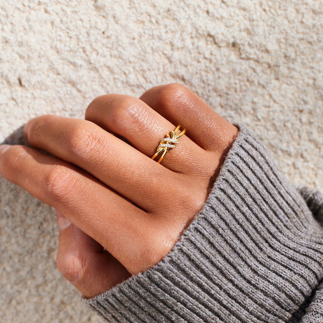 Daily Occasion 925 Sterling Silver Geometric Solid Color Rings