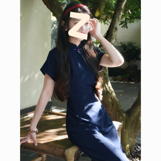 Short-Sleeved Lace-Up Dress New Chinoiserie 2025 New National Style Retro Slimming Look Young Elegant Improved Cheongsam Women's Summer