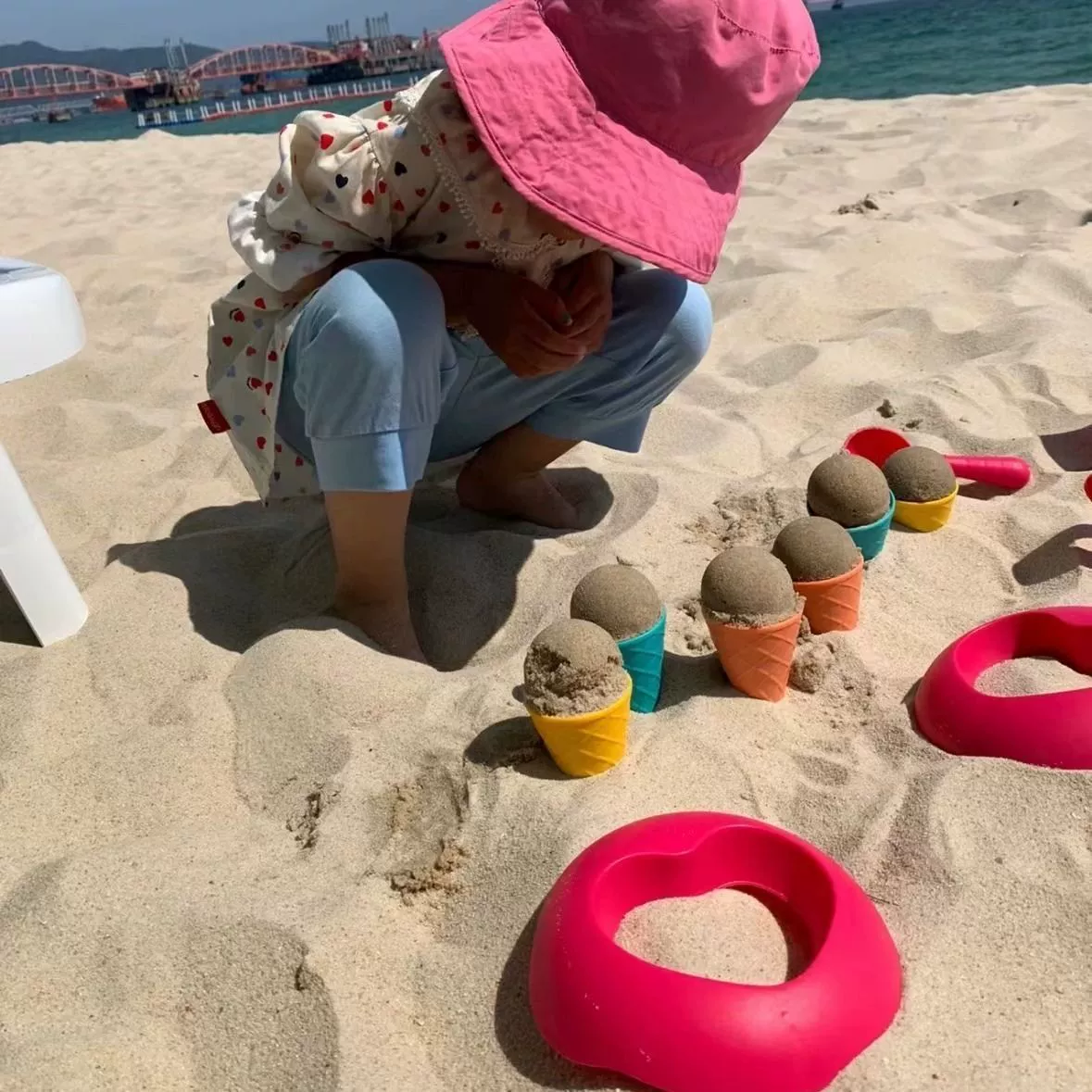 Детский набор для игры в мороженое с песком и водой, игрушка