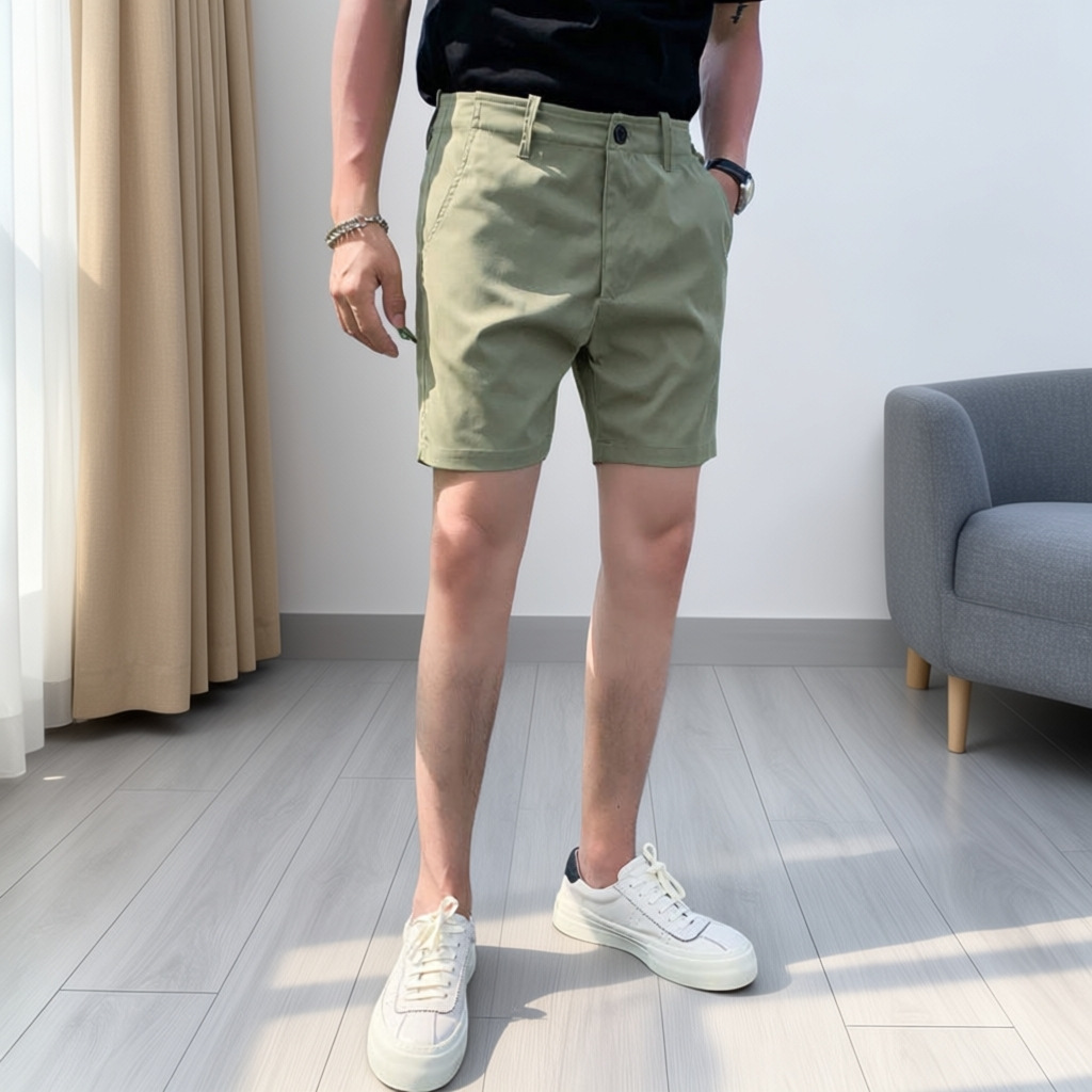 新款百搭直筒夏季男士潮流透气宽松休闲短裤三分运动款中裤小众