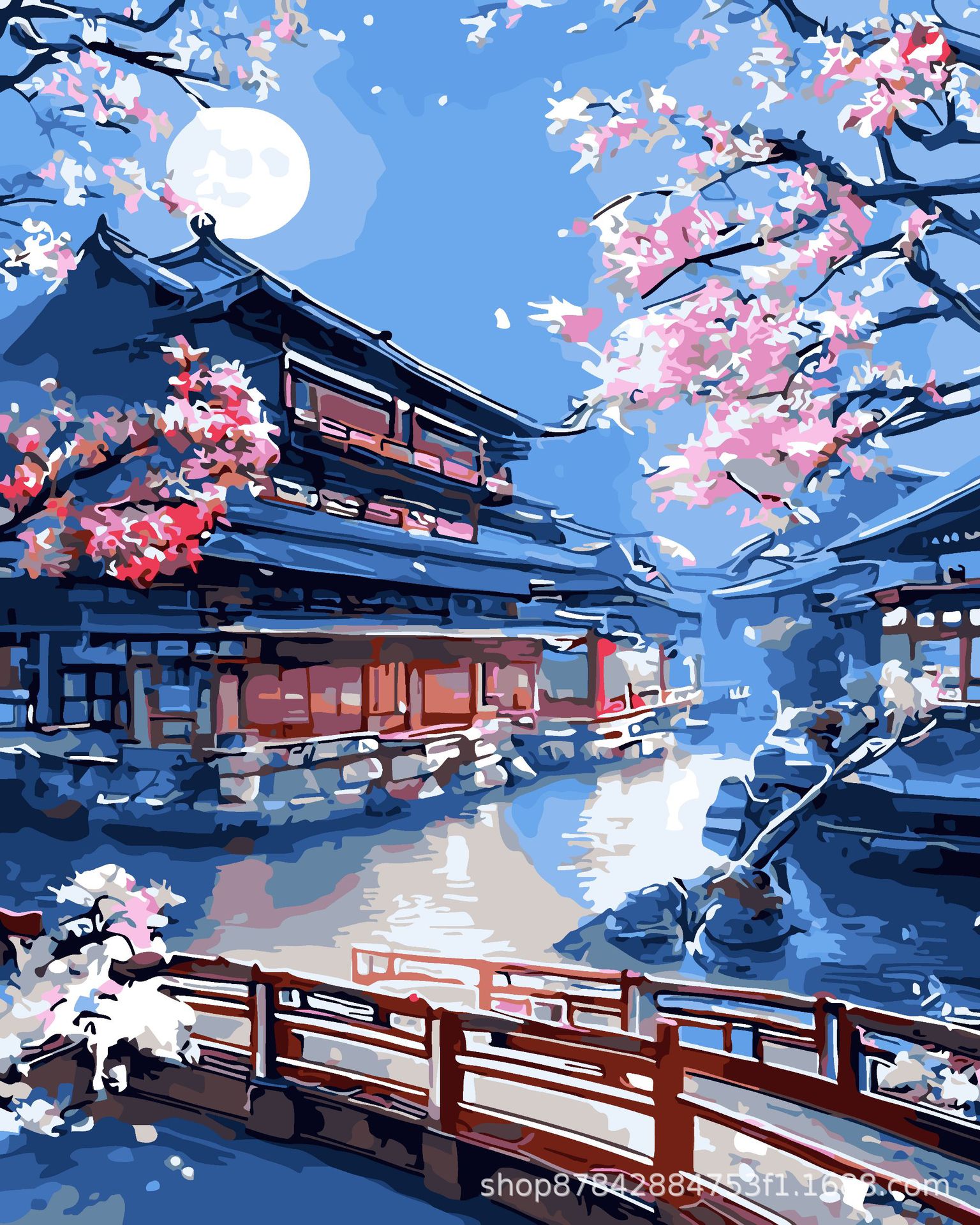 Pintura al óleo digital bricolaje al por mayor hecho a mano relleno de color curación descompresión popular para niños flor nieve montaña decorativa pintura de paisaje