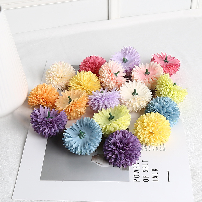 6cm Small Chrysanthemum Artificial Flowers for Wedding Decoration, Flower Sea Decoration, Wedding Hall Gift Box Flowers, Flower Arrangement, Fake Flowers, Silk Flowers