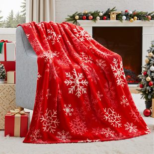 Christmas Blanket Soft Flannel Christmas Blanket Warm Plush Holiday Decoration Blanket Winter Cozy Sofa Blanket