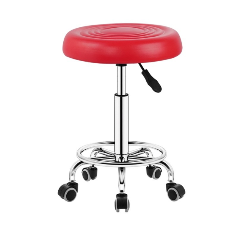 Taburete de belleza elevación polea giratoria taburete de barbería taburete redondo barbería silla de bar image 16