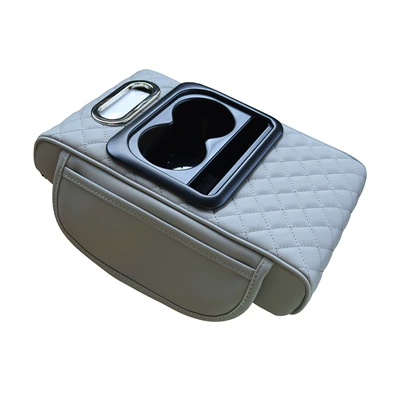 Armrest box pad pad cup holder storage tissue - gt-6-embroidery-model-1-gray-free-a-pack-of-small-tissues