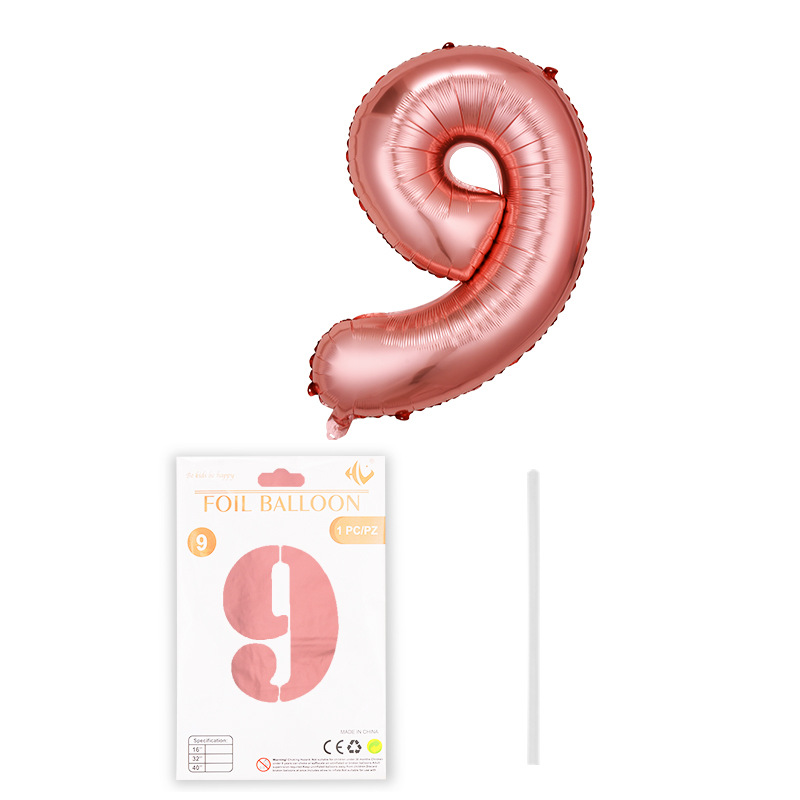 Globo digital de 16 pulgadas tapa dura tarjeta de papel de embalaje independiente película de aluminio Globo Decoración de fiesta de cumpleaños papel de aluminio al por mayor