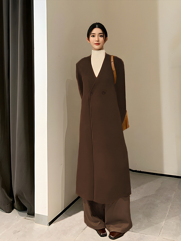 130-320 Plus Size Women's Suit Coat Wide-Leg Pants Two-Piece Set 2025 Autumn and Winter New Fat mm High-End Draped