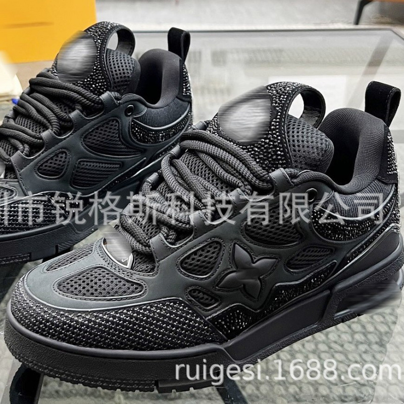 Guangzhou Cross-Border High-Quality European-Style Fashion Loafers, Unisex Trendy Thick-Soled Height-Increasing Casual Sports Sneakers