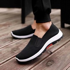 Old Beijing Cotton Shoes for Men, Elderly Hiking Shoes with Soft, Non-Slip, Thick, Durable, Protective, Breathable Chef Shoes