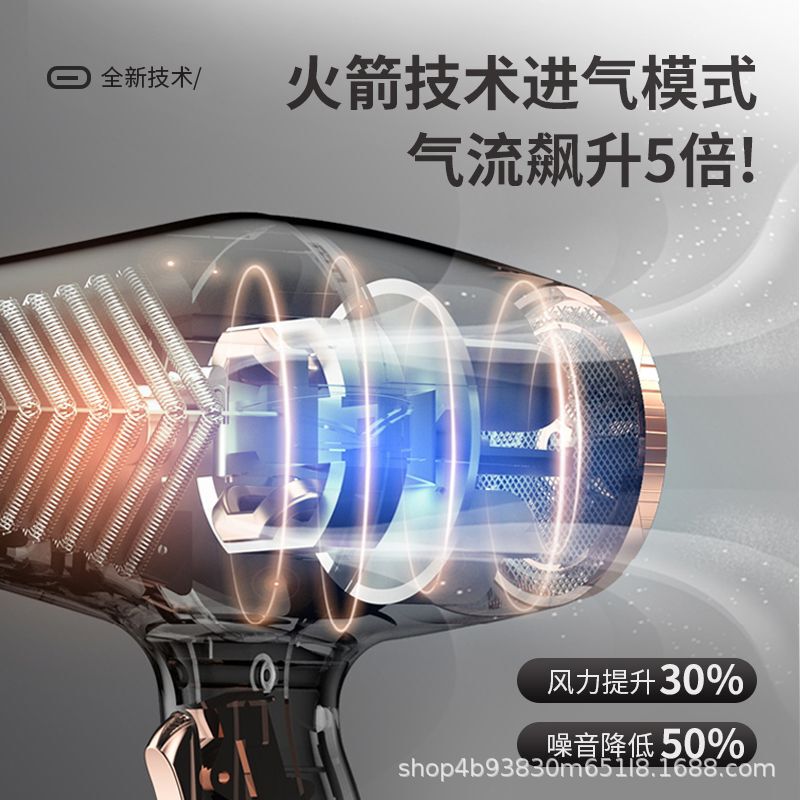 新款吹风机大风力吹头发家用功率发廊速干负离子电吹风筒不伤发|undefined