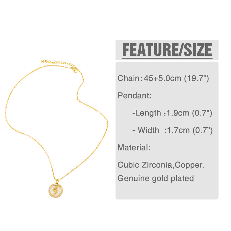 Fashion Moon Star Copper Zircon Necklace Wholesale display picture 2