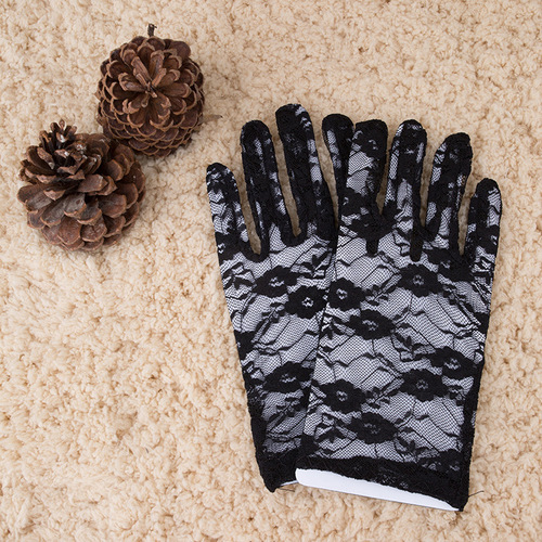 2024 new style driving electric car ladies short sexy lace sun protection gloves wedding bridal gloves