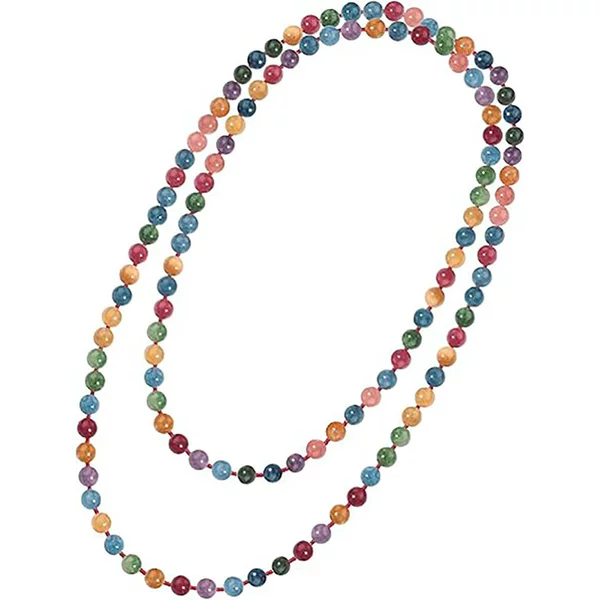 Cross-Border European and American Natural Stone Colorful Beaded Necklace for Women, Light Luxury Niche Design, High-End Feel, Versatile Layering Fashion Accessory