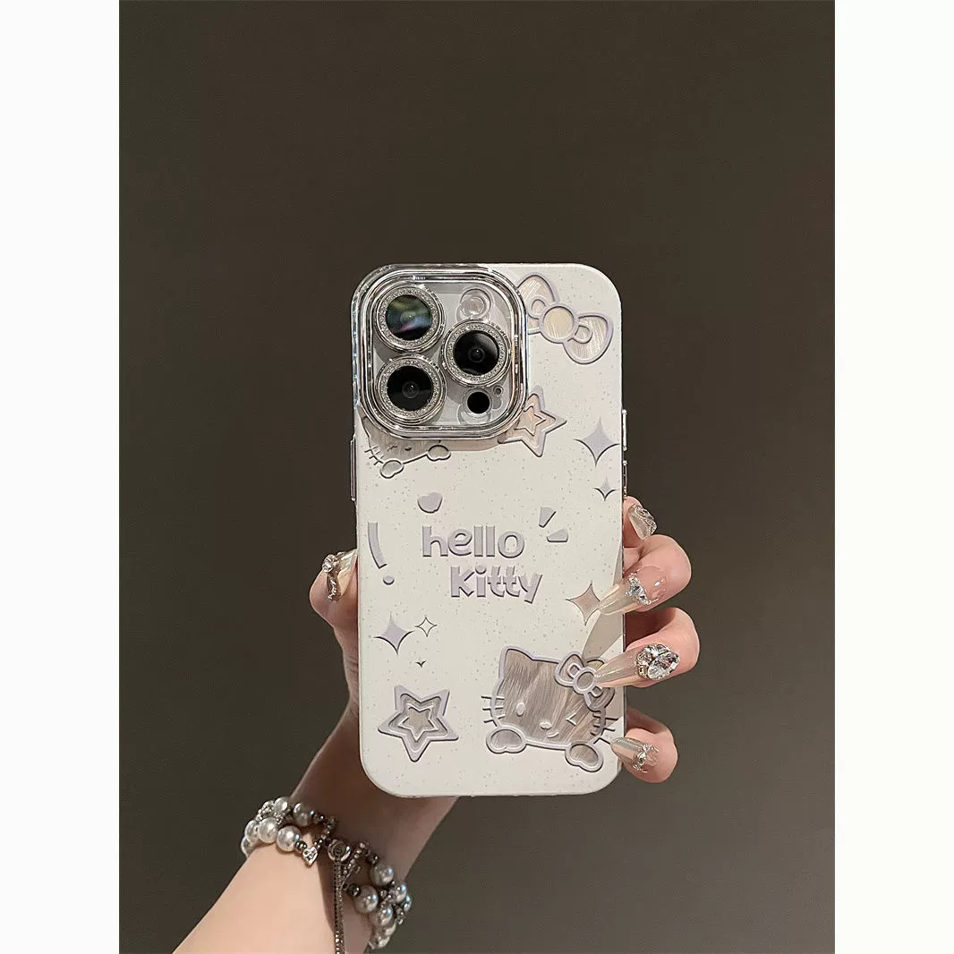 Hello Kitty, Apple, iPhone16, чехол совместимый с мультяшным дизайном, линза, iPhone13 Pro, 16promax