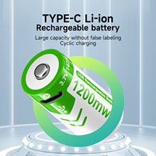 14250锂电池USB大容量Type-C 3.7V可充电电池 适用仪器电表电子称