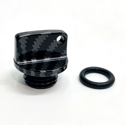 Colorful universal CNC engine oil cap for motorcycles, modified oil dipstick, aluminum alloy, cross-border bestseller (Fuel tank) - carbon-pattern-color