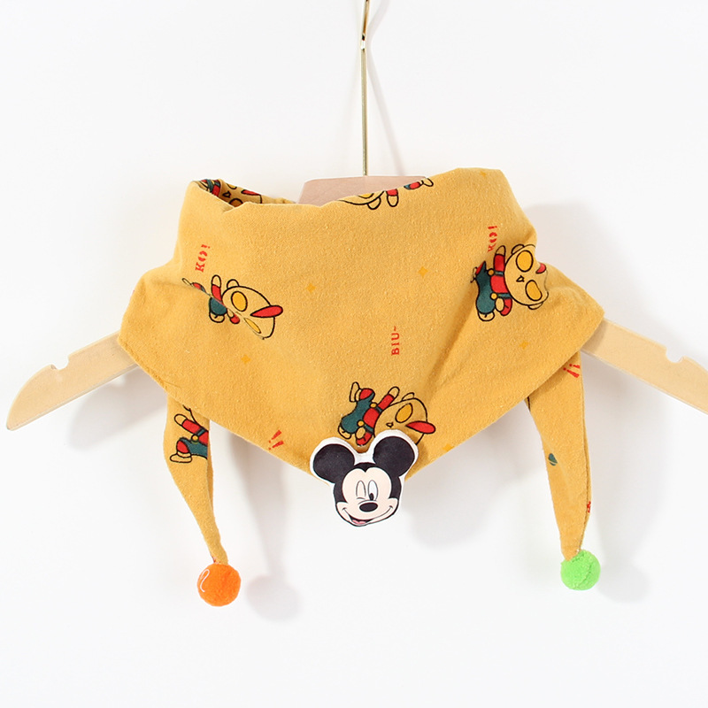 Baby scarf autumn and winter children's triangle scarf 2023 New Ultraman windproof cold-proof scarf boys' warm collar