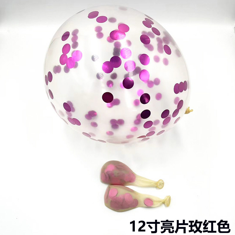 12 pulgadas globo de sequilla decoración de látex transparente globo de papel de decoración de boda fiesta de cumpleaños al por mayor