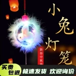 新款发光玉兔灯笼元宵儿童手提兔子花灯过年摆摊春节发光玩具热卖
