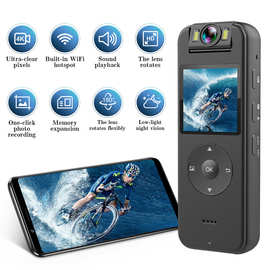 Z09执法记录仪 4k高清WiFi摄像头户外补光夜视旋转镜头dv运动相机
