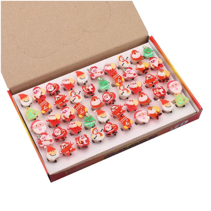 Рождественское светящееся кольцо светодиодный блеск палец лампа красочный светящийся браслет игрушка детский сад рождественская шляпа подарок