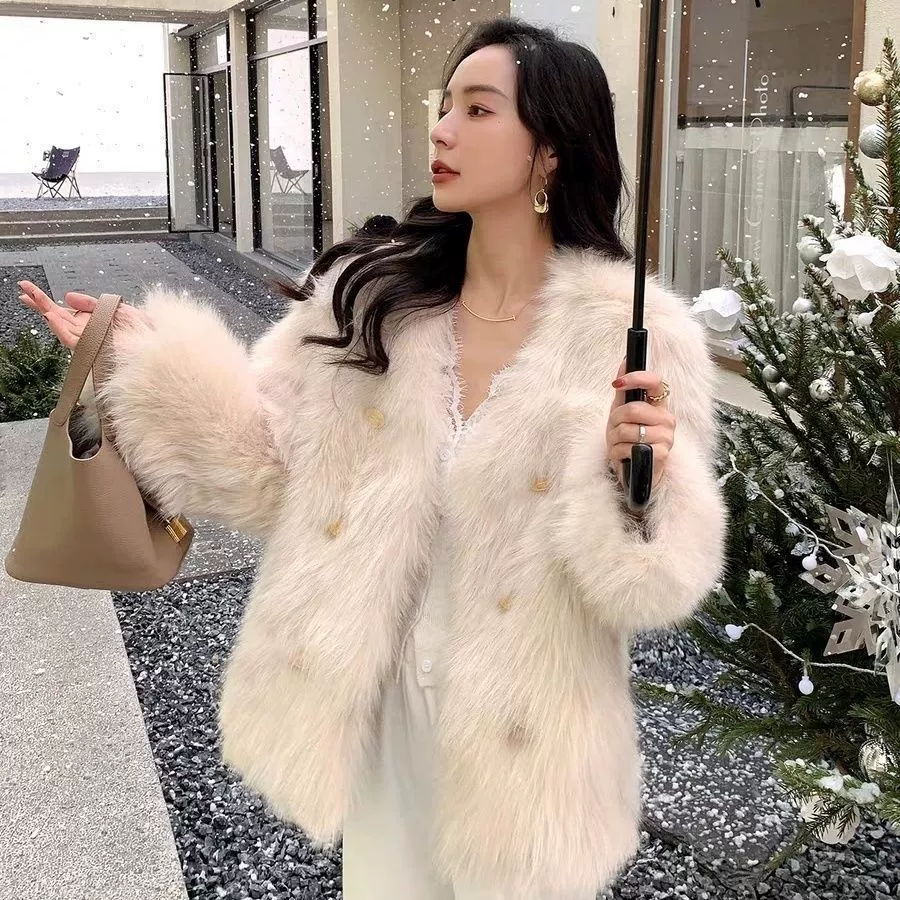 Зима 2029, новые топы из искусственного меха, женские модные темпераментные теплые топы с длинными волосами, модный хлопковый топ