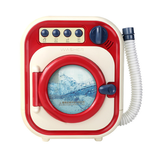 Children's washing machine can add water, simulated large drum electric washing machine, wash socks, set for girls to play house