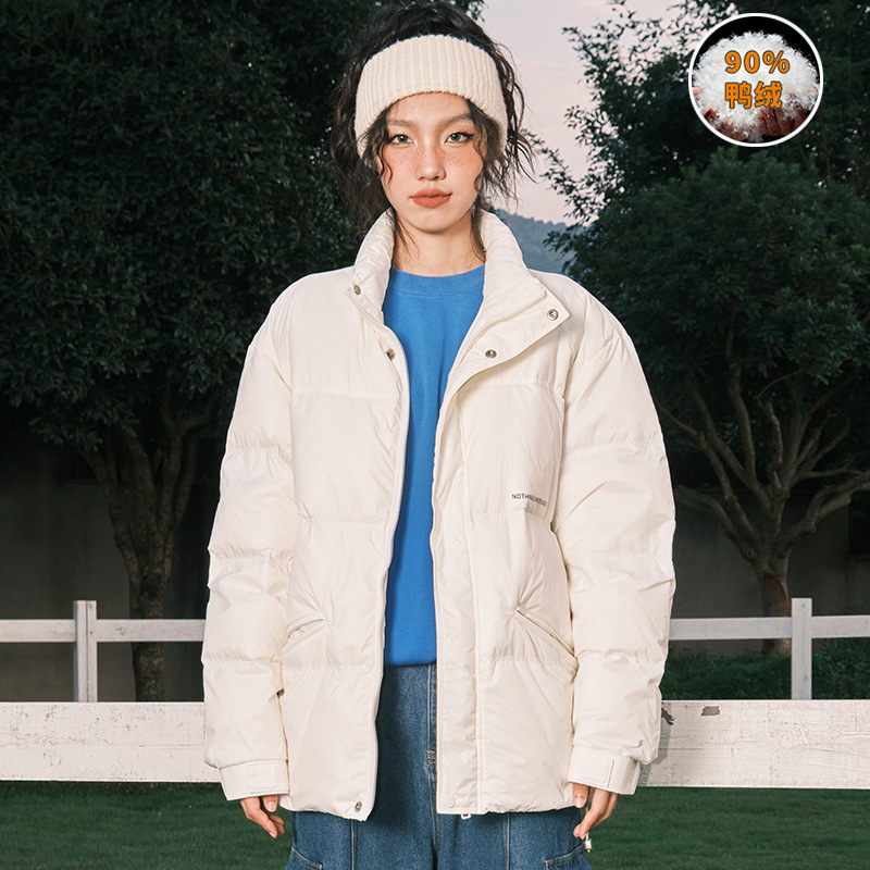 Los hombres de pato blanco abajo cuello abajo chaqueta los hombres invierno japonés marca moda pareja abrigo invierno 2023 nuevo