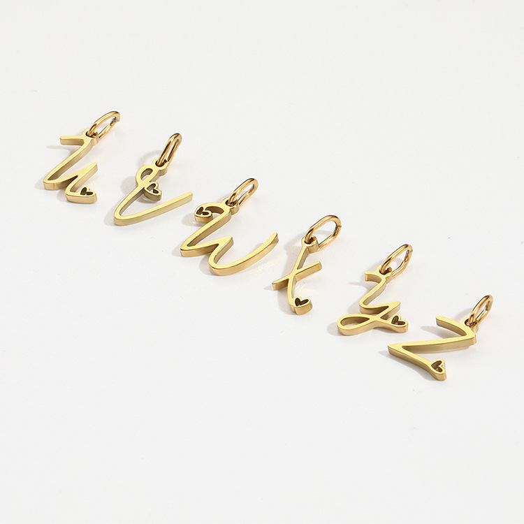 4g Weight Pendant Jewelry Making Type 10mmKS115067-Z Jewelry Making Size 14K Gold Plated Plating Material 1 Piece Quantity 304 Stainless Steel Material Letter Pattern Simple Style Style 1 Piece 10mmKS115067-Z 316 Stainless Steel 14K Gold Plated Letter Polished Pendant 9