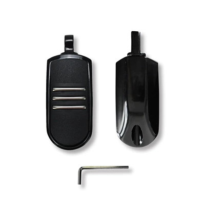 Motorcycle modification accessories front and rear universal modification pedal Harley 883 pedal Harley pedal fat doll electroplating foot (Motorcycle pedals) - bright-black