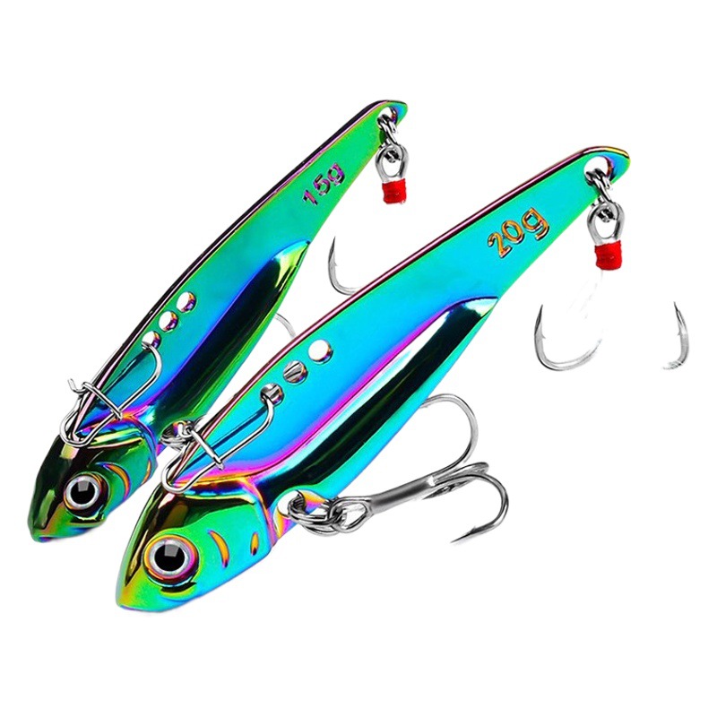 Colorido VIB lentejuelas tiro largo Luya cebo capa de natación completa matando vibración metal VIB simulación cebo Dragón Diente falso cebo al por mayor