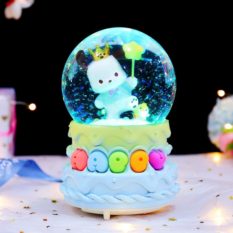 かわいいカピバラの温泉旅行クリスタルボール、光る雪の音楽ボックス、女の子への素敵な贈り物|undefined