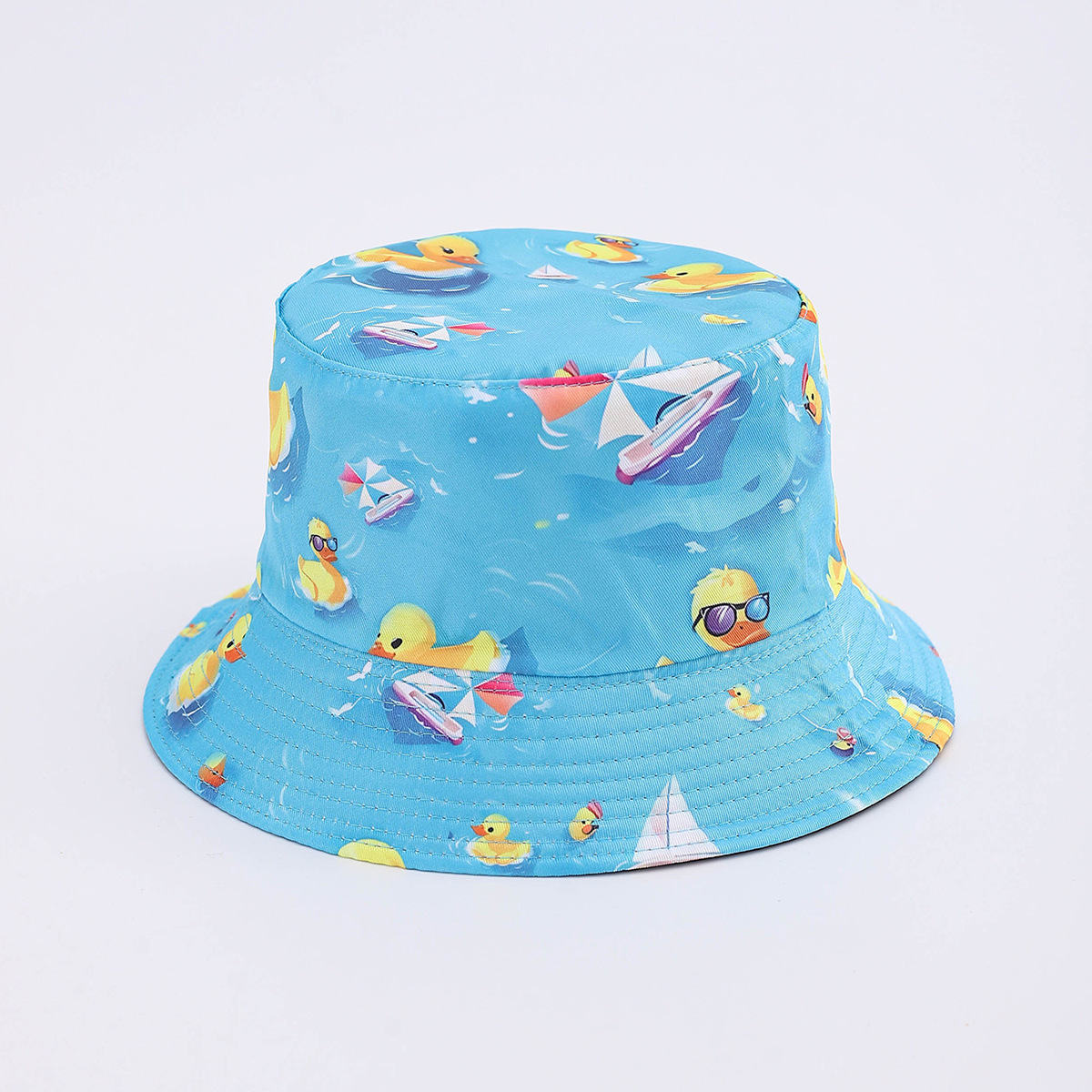 Nuevo pato amarillo impresión sombrero pescador sombrero hombre sombrero de sol moda ocio sombrero mujer sombrero de calle sombrero protector solar