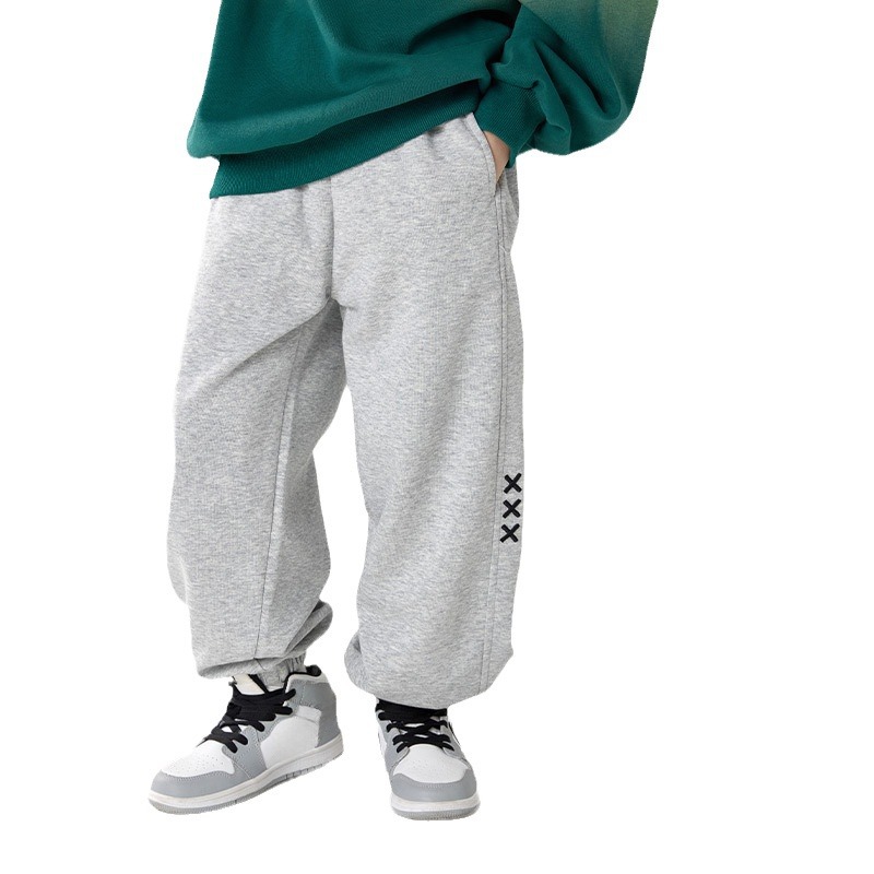 HUZHOU ZHILI 아동복 2025 봄 면화 소년 캐주얼 운동복 팬더 YUANYUAN 중대형 어린이 스포츠 바지