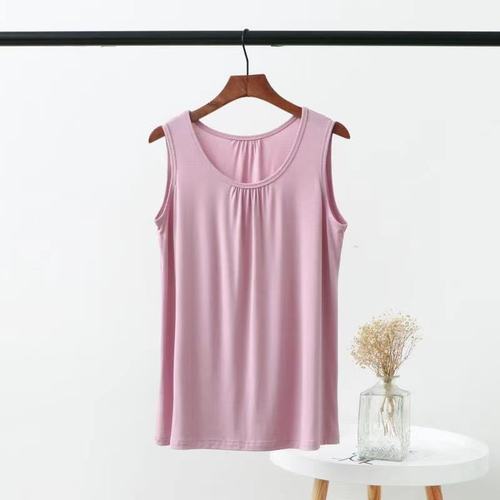 Work Worded Strap Vest Women's Summer Multi-purpose Underwear Large Size Loose Thin Modal Sleeveless Round Neck Top 