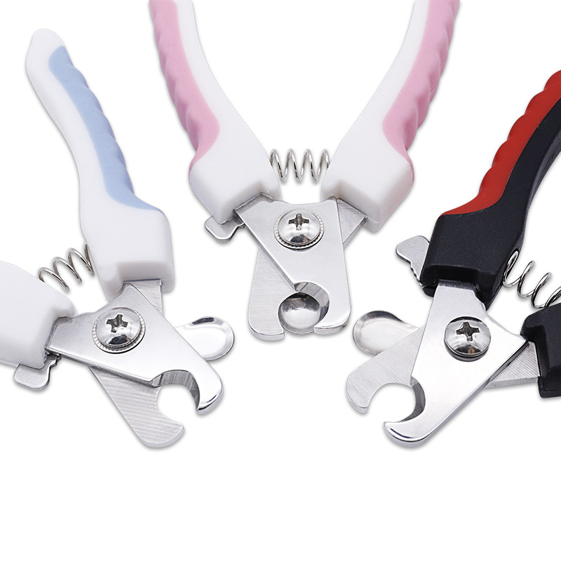 Acero inoxidable tijeras de uñas para mascotas de tamaño medio alicadores de uñas para perros y gatos herramientas de manicuras para mascotas