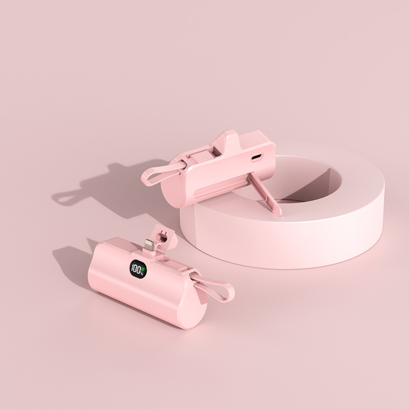 PD20W carga rápida mini cápsula enchufe de cola pantalla digital bolsillo auto-cableado soporte KC banco de potencia 5000m fábrica al por mayor