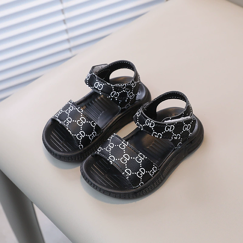 Summer sandals, children's beach footwear for leisure for early age, for import, soft sole
