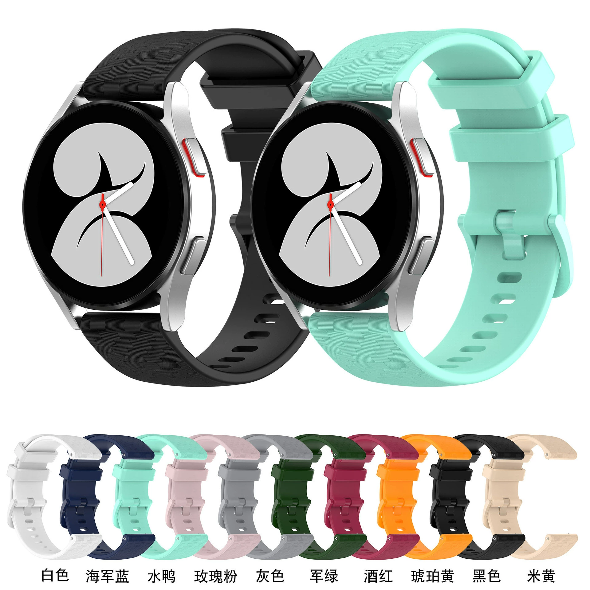 Подходит для Samsung Galaxy Watch4 46/42/44/40мм Huawei Huami Garmin Карбоновое волокно ремешок для часов