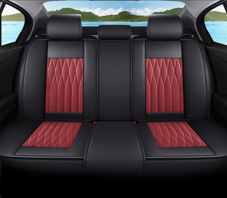 New Model of Foreign Trade All-Season Universal Meteor Full Leather Breathable and Wear-Resistant Five-Seater Car Interior Seat Cushion and Seat Cover Wholesale