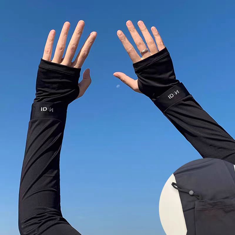 夏季新款冰袖男款袖套2024冰絲冰袖女套袖冰爽炫酷防紫外線防曬外